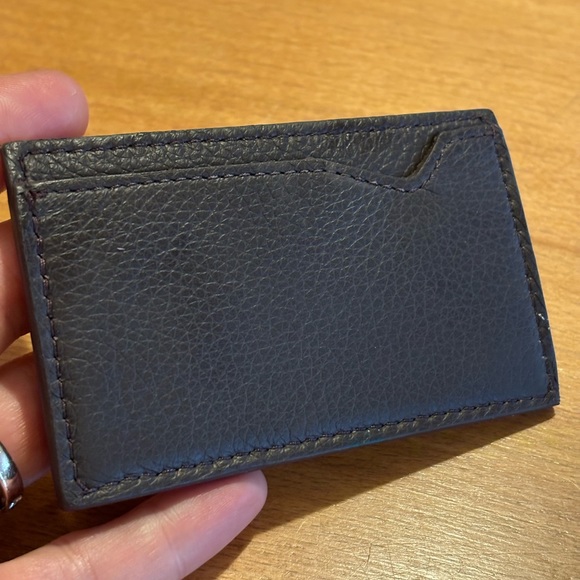 Sofia Fima Chocolate Brown Leather Card Case - Double Sided - Brand New - Picture 3 of 8